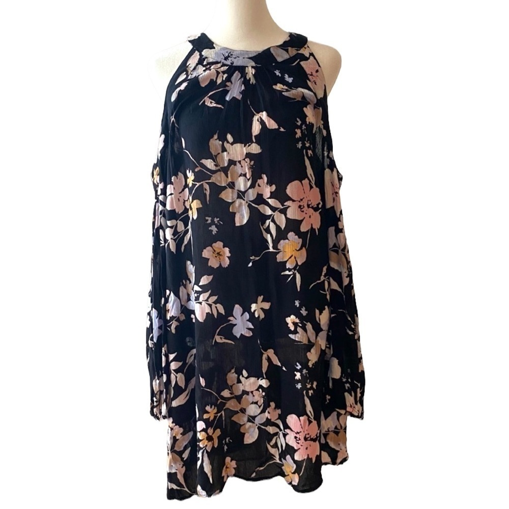 BAND OF GYPSIES Floral Cold Shoulder Dress
